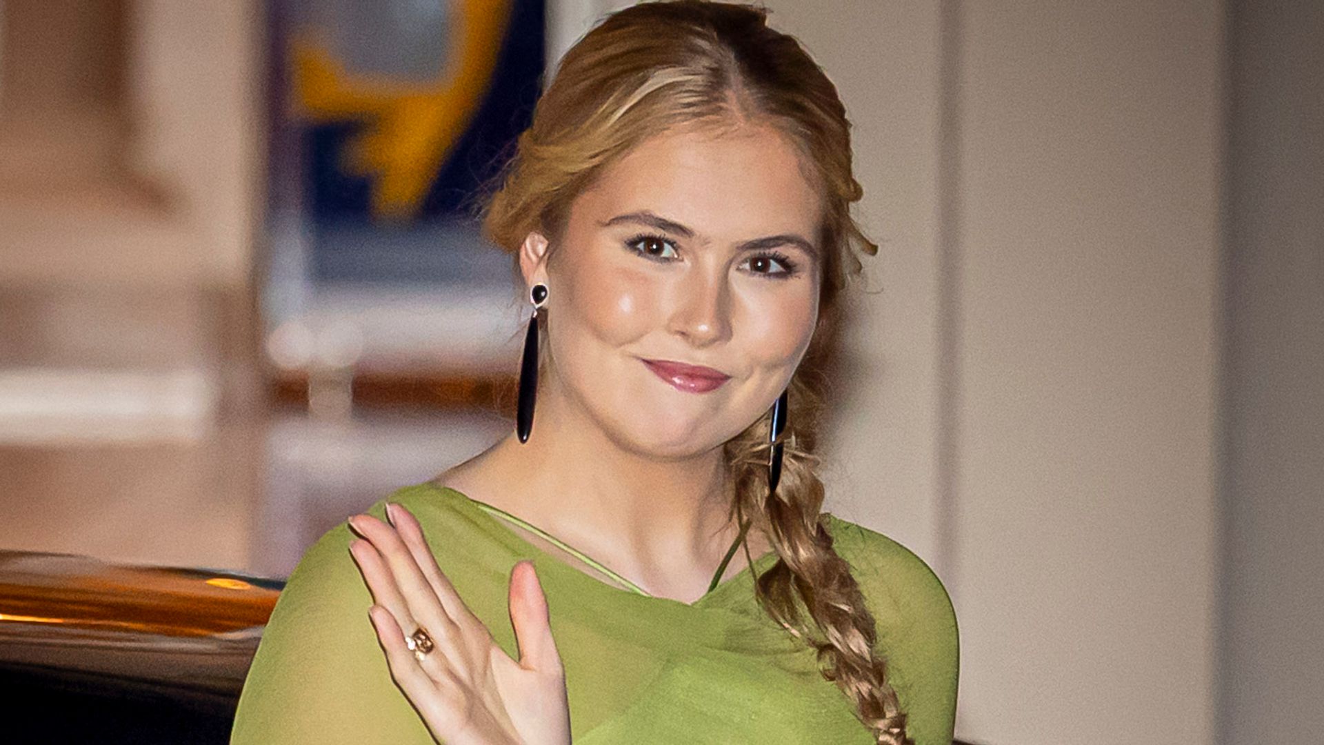 Princess Amalia turns heads in vibrant green gown with a special touch from Queen Máxima