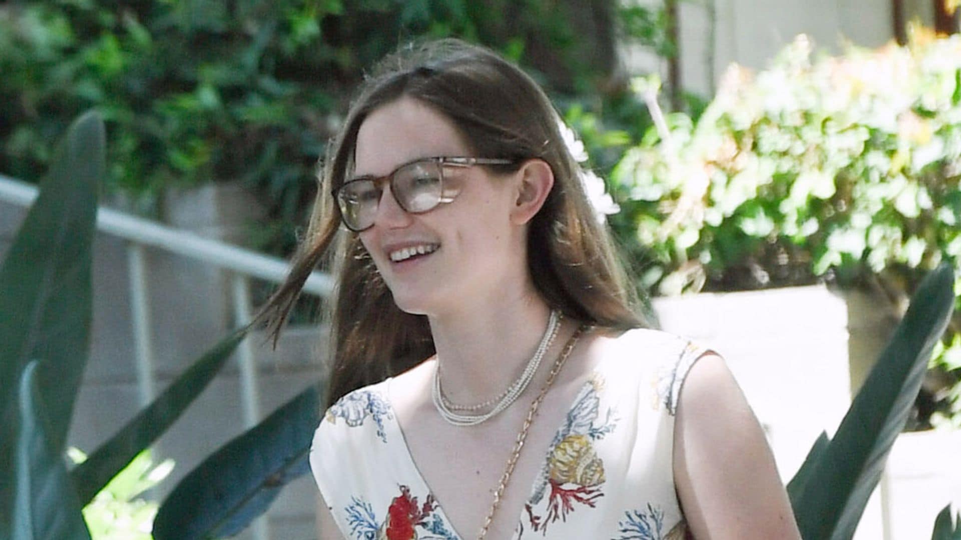 Violet Affleck stuns in a floral dress during summer LA outing with a friend