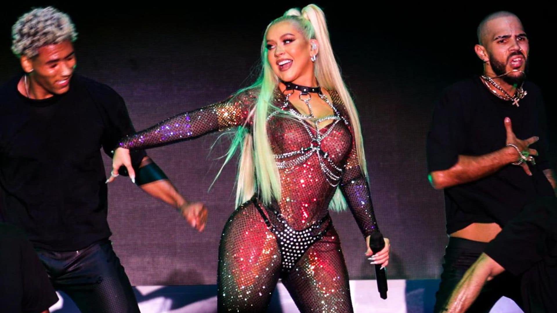 Christina Aguilera celebrates Pride in sheer jumpsuit and chain harness: See her looks