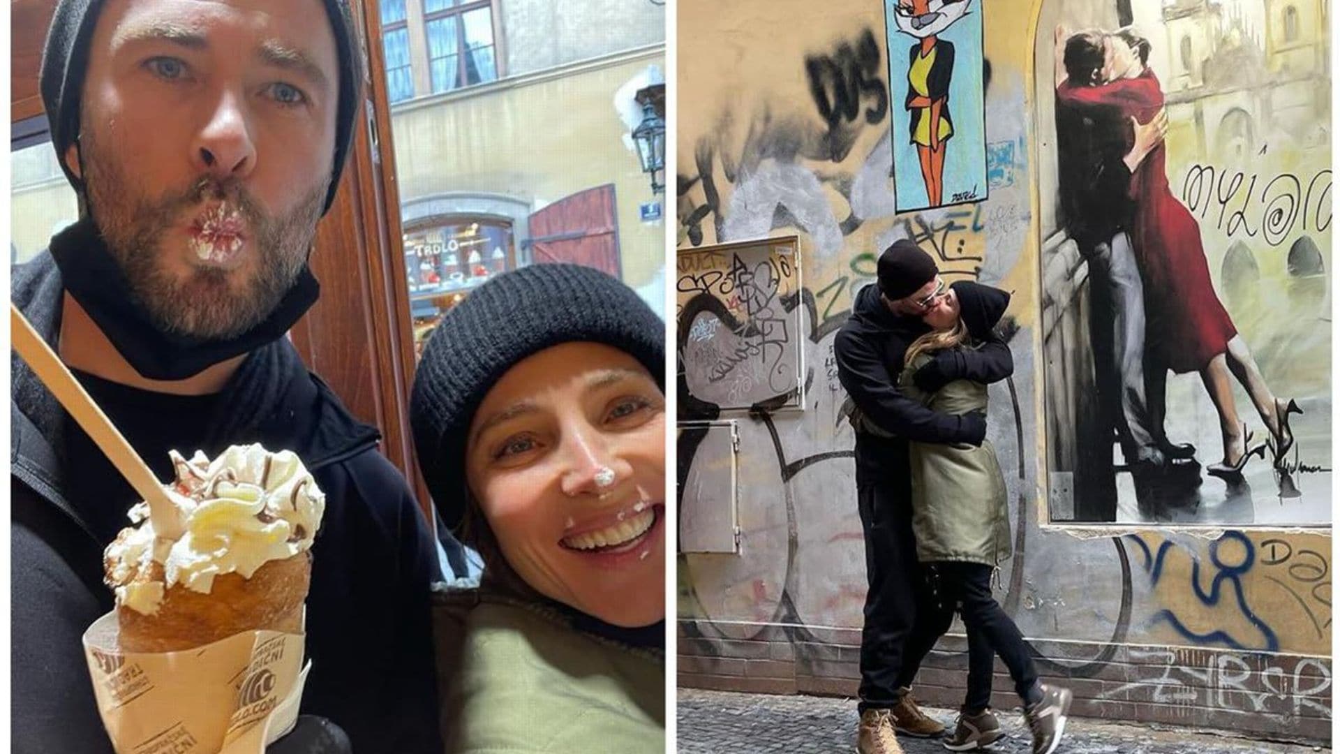 Chris Hemsworth and Elsa Pataky’s family trip to Prague has been messy and romantic