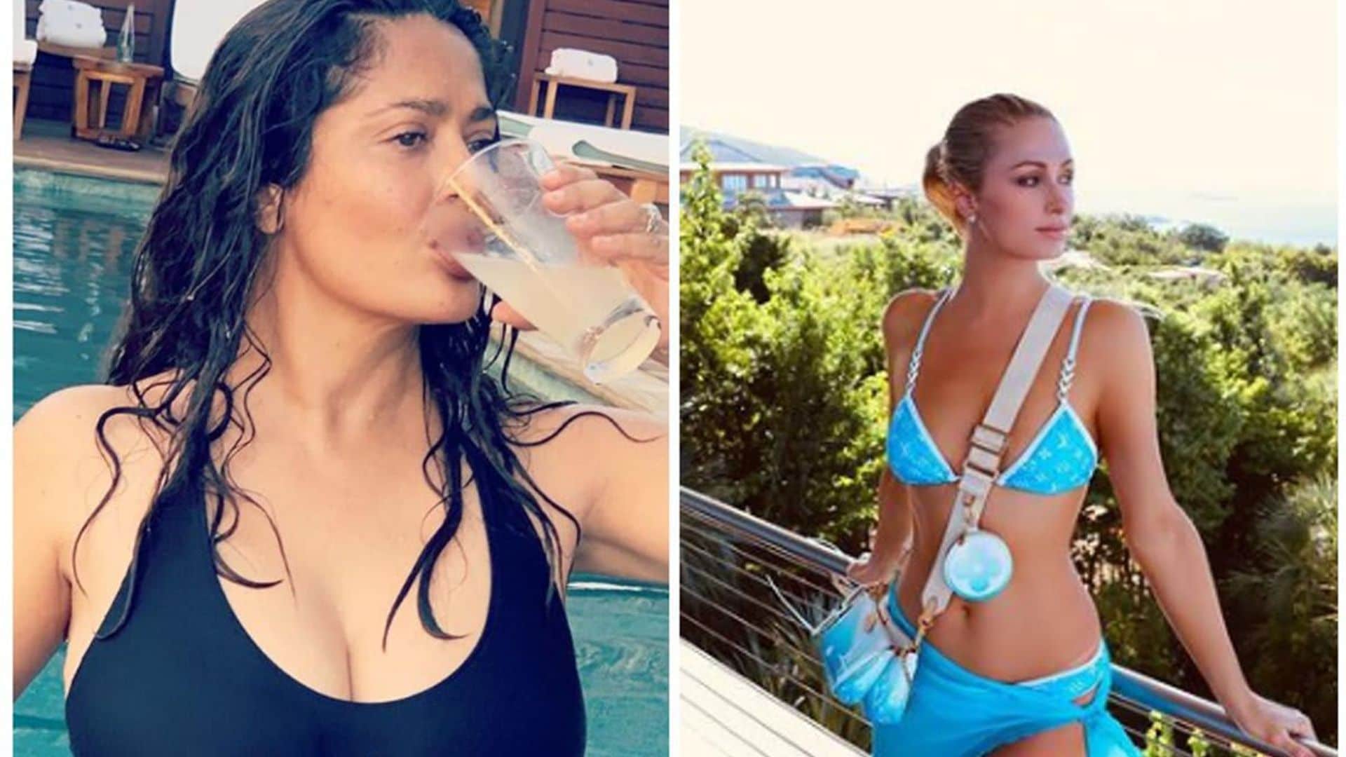 Salma Hayek in her Gucci bathing suit and more estrellas we love