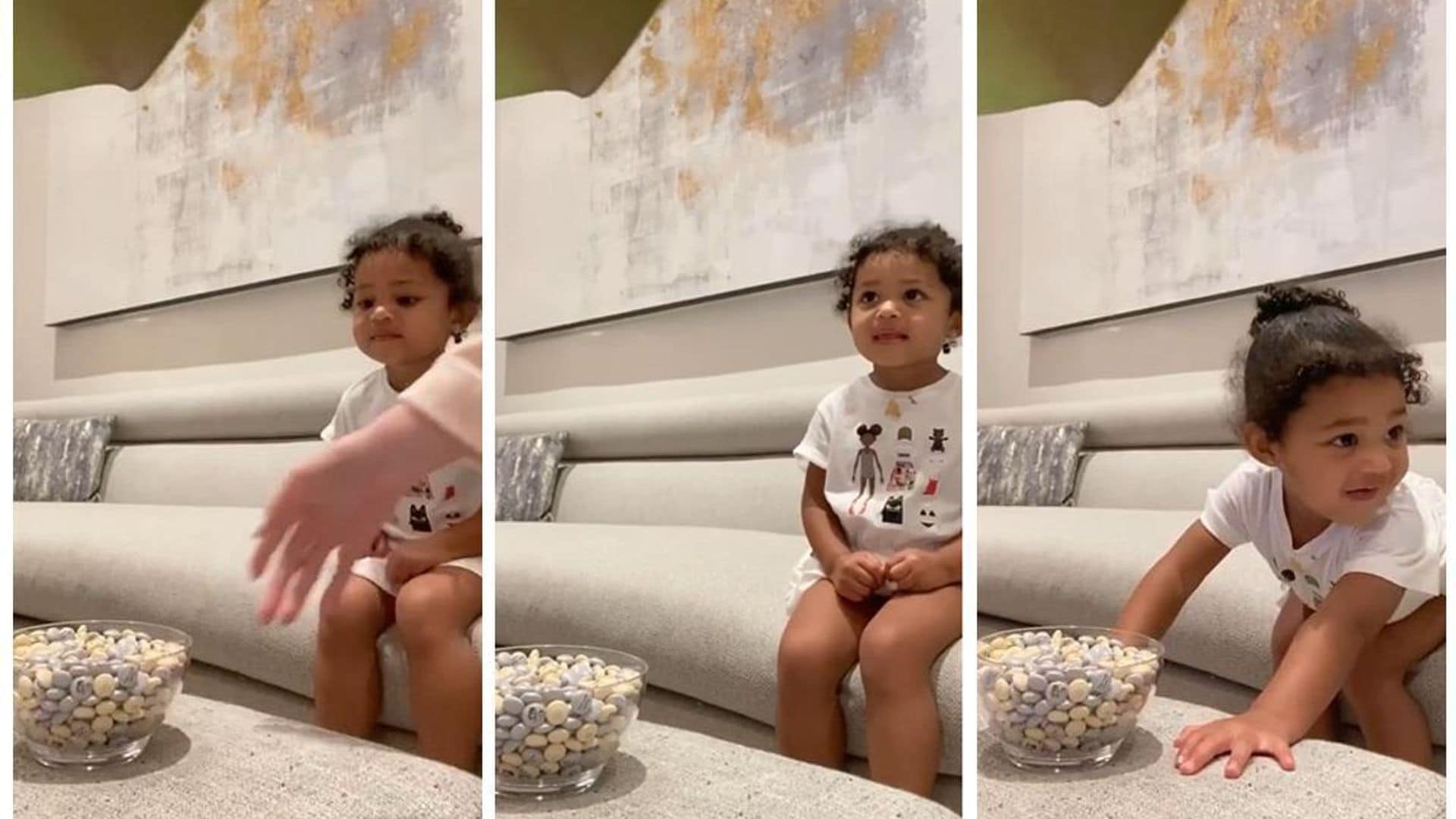 Kylie Jenner teaching daughter Stormi patience with the candy challenge is the most adorable thing you’ll see today