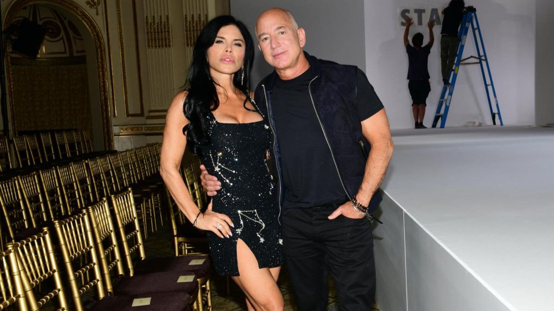 Lauren Sánchez and Jeff Bezos turned heads at the Staud runway show