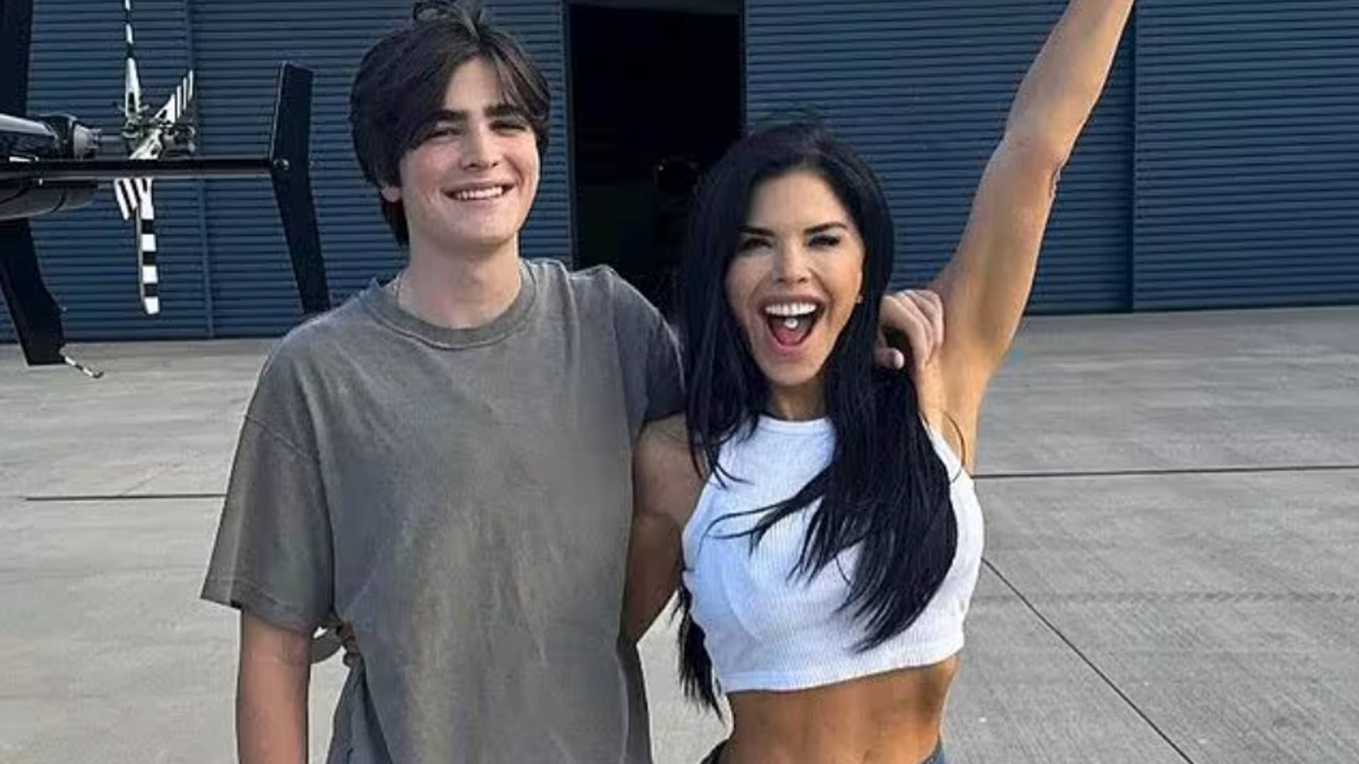 Lauren Sanchez and her 19-year-old son Evan