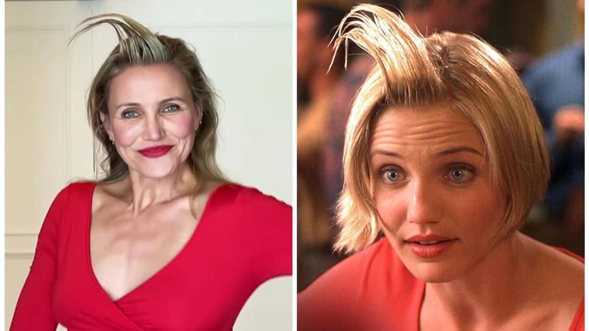 Cameron Diaz recreates iconic hair gel movie moment(02)