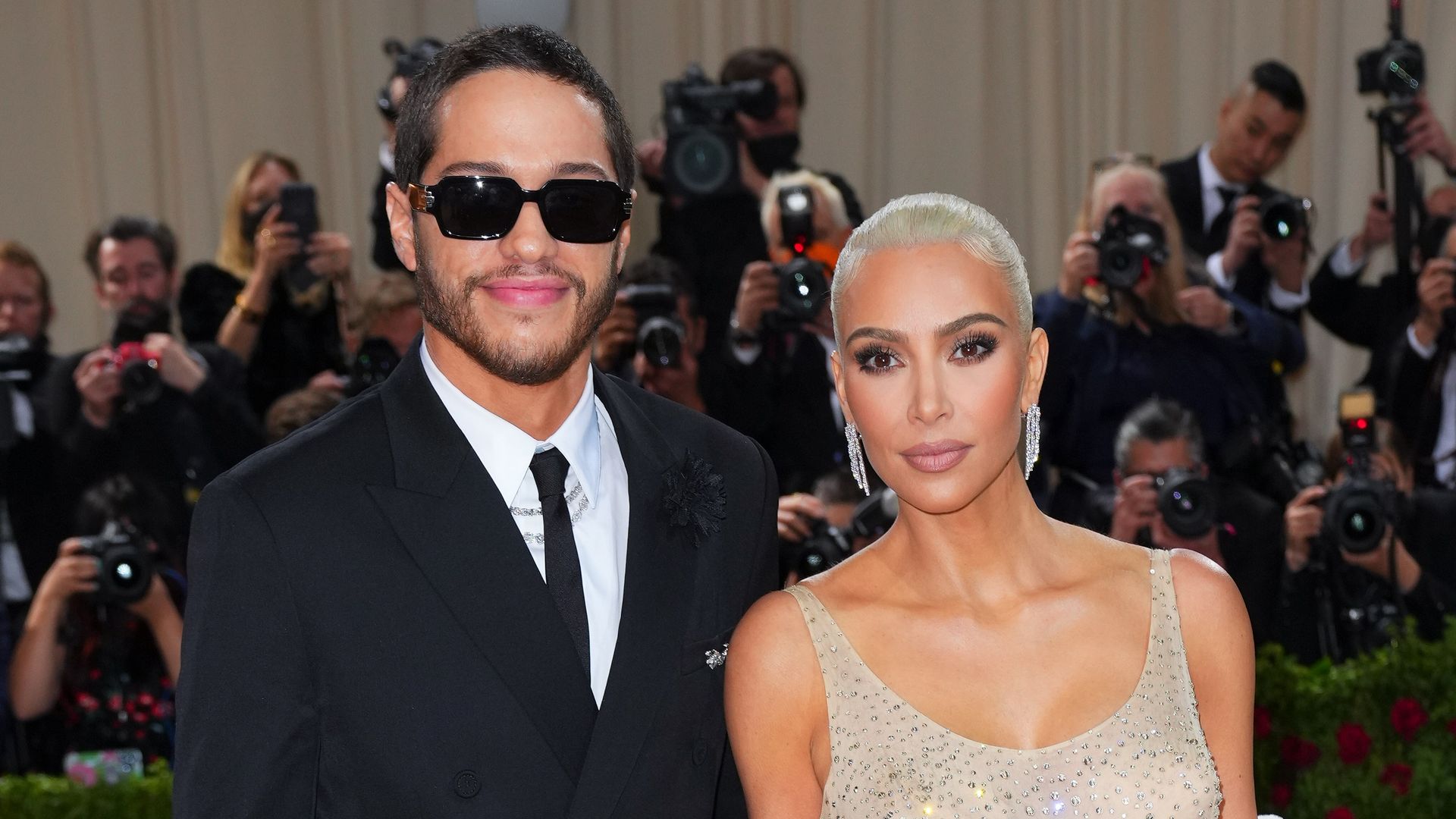 NEW YORK, NEW YORK - MAY 02: Pete Davidson and Kim Kardashian attend The 2022 Met Gala Celebrating "In America: An Anthology of Fashion" at The Metropolitan Museum of Art on May 02, 2022 in New York City. (Photo by Gotham/Getty Images) 