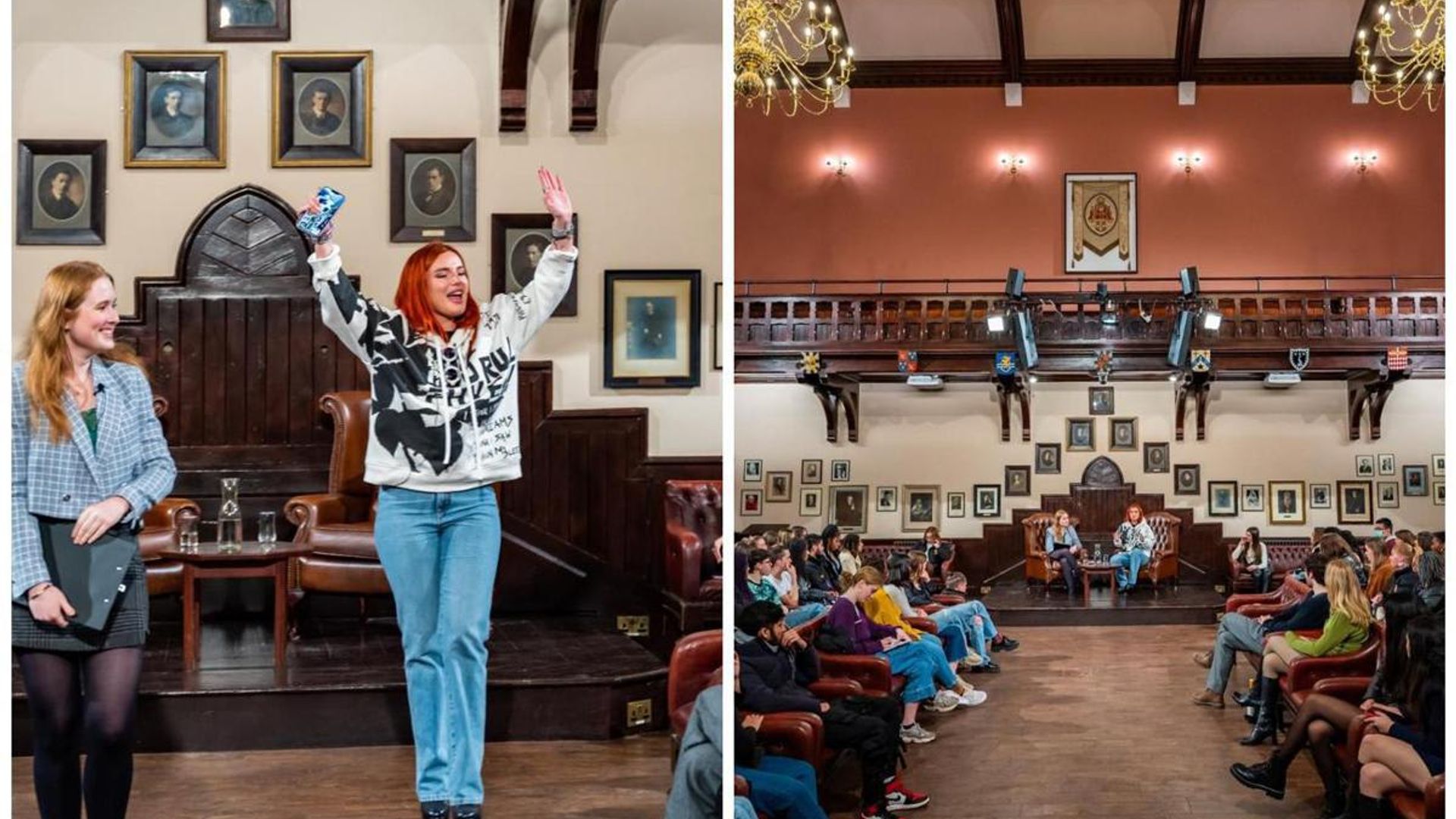 Check out exclusive photos of Bella Thorne speaking at The Cambridge Union