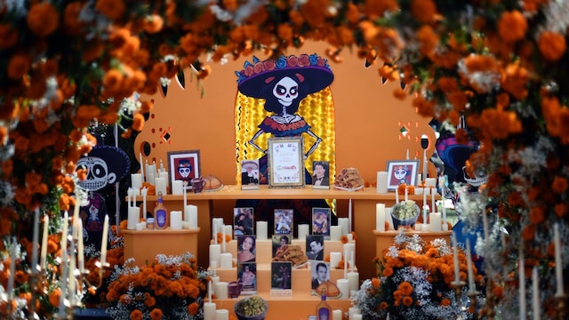 A view of an altar is seen during the Hollywood Forever Presents Dia De Los Muertos Celebration at Hollywood Forever on October 26, 2024 in Hollywood, California. (Photo by Chelsea Guglielmino/Getty Images)