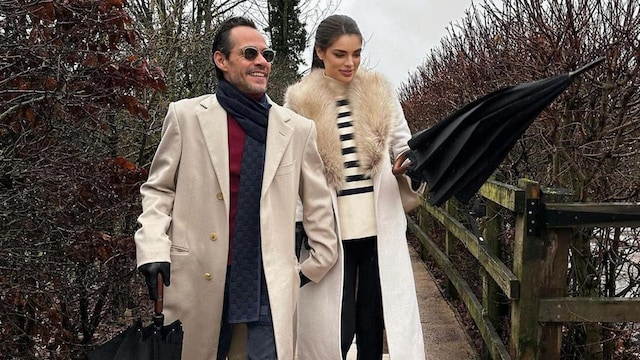 Nadia Ferreira y Marc Anthony en Inglaterra