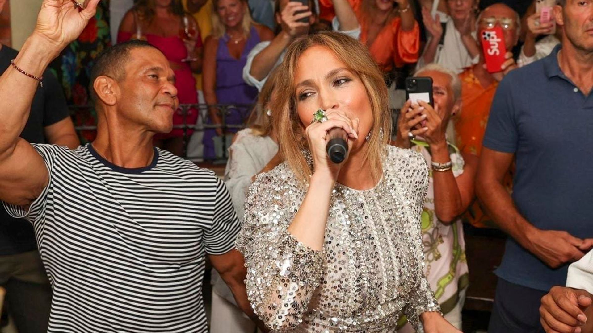 Jennifer Lopez surprises partygoers in Capri with impromptu karaoke