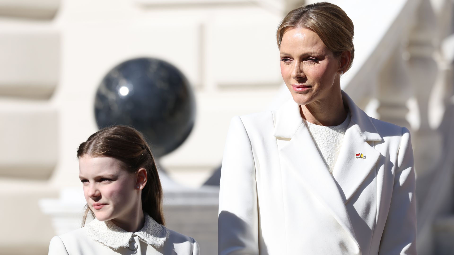 Charlene of Monaco and Princess Gabriella highlight royal tradition at historic papal meeting