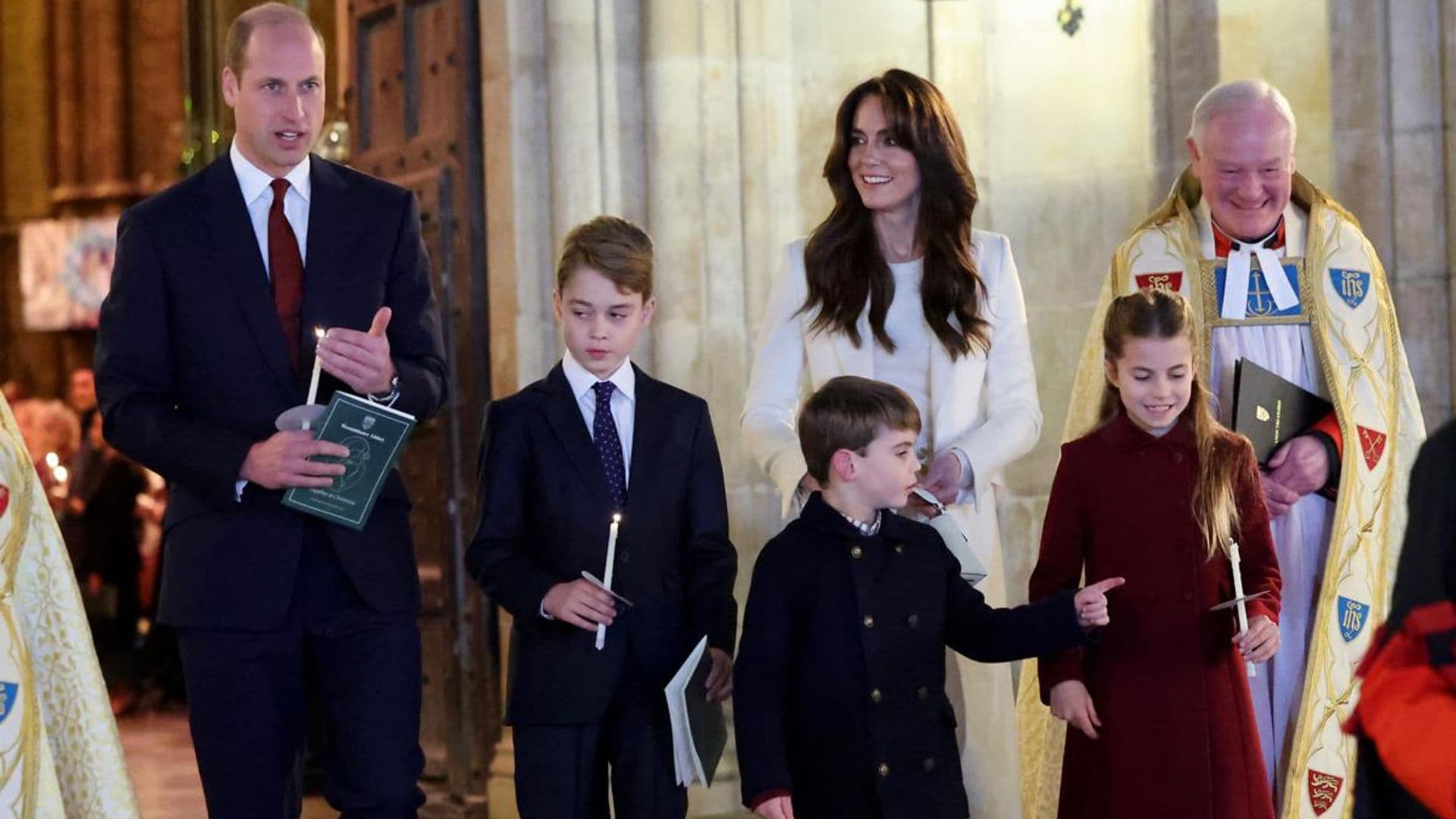 The Wales family coordinates for their 2023 Christmas card photo
