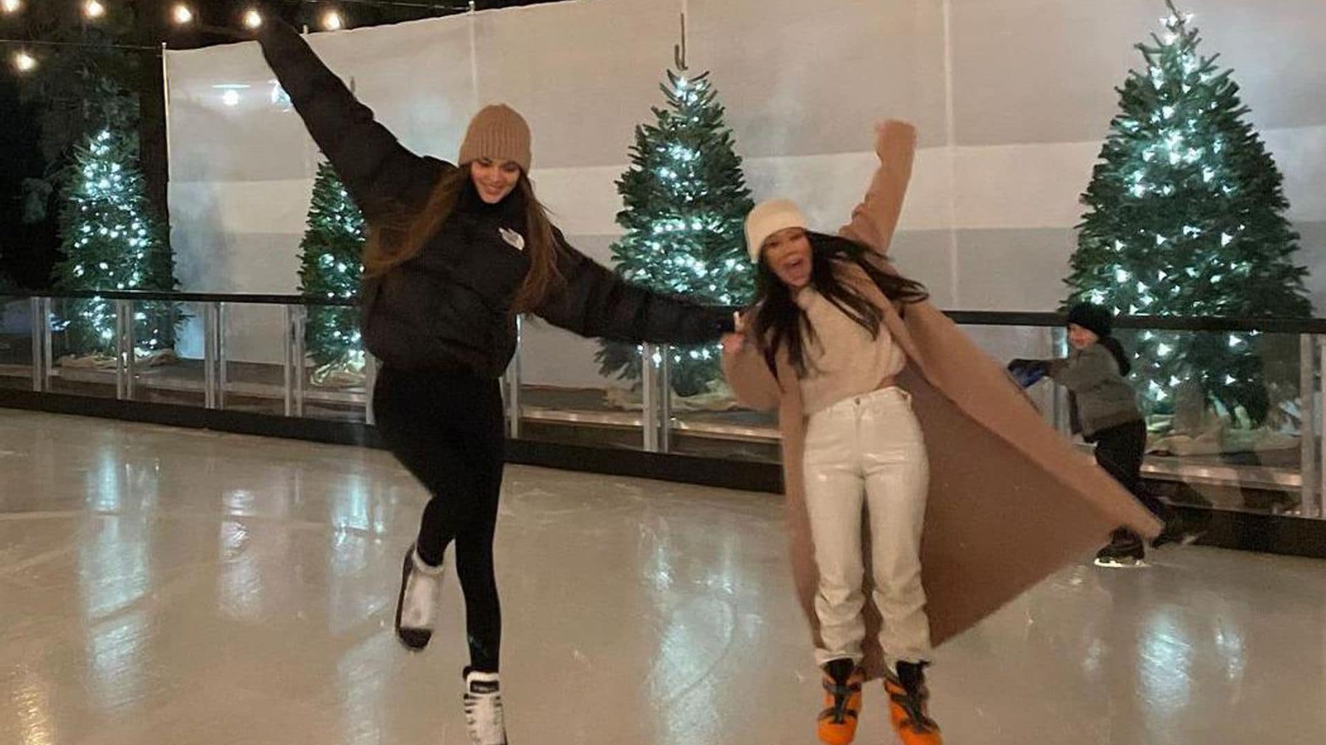 Kendall Jenner saves Kourtney Kardashian while ice skating and more star photos