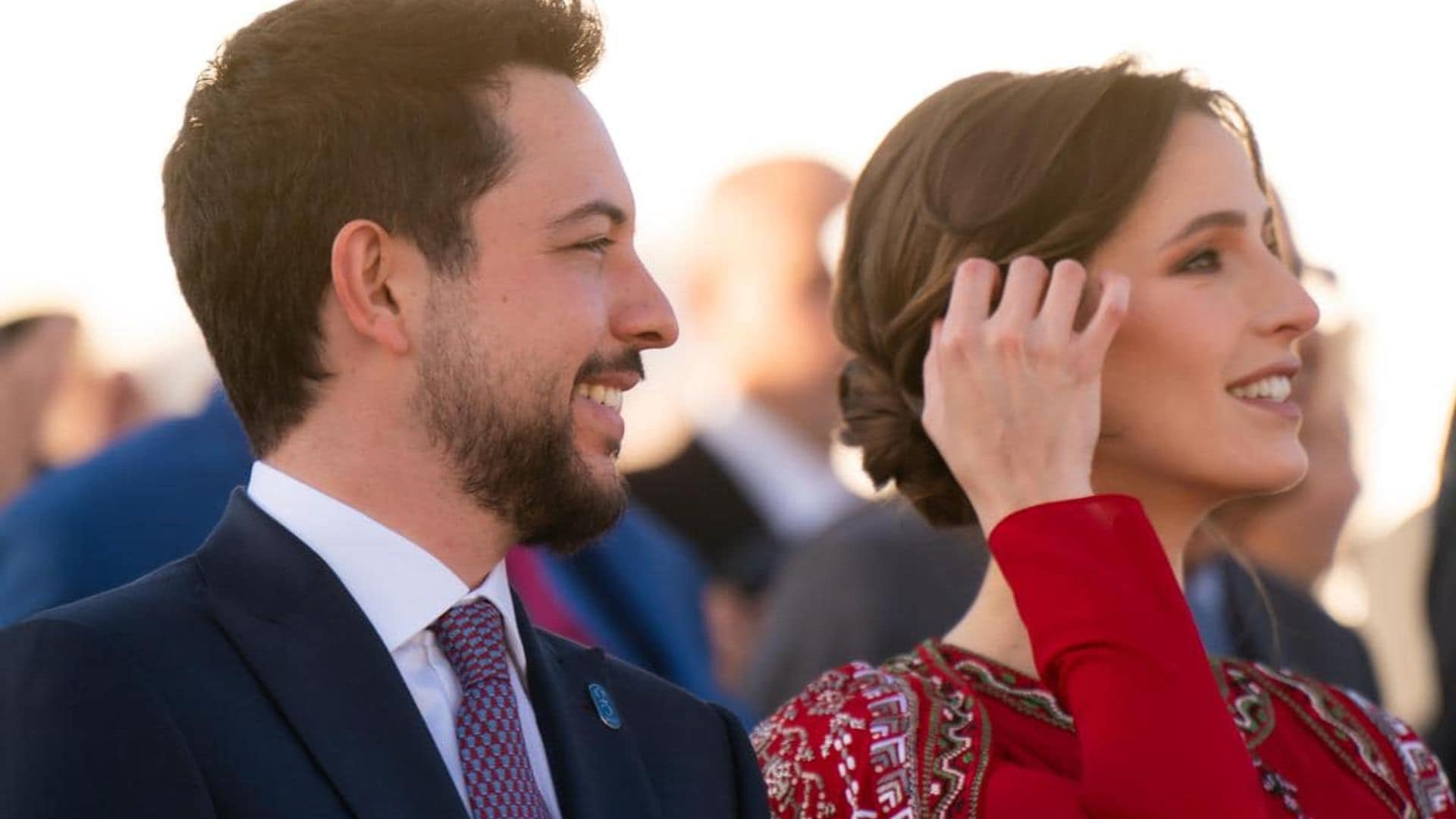 Crown Prince Hussein shares beautiful photo featuring wife Princess Rajwa and their baby girl Princess Iman
