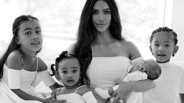 Kim and her kids