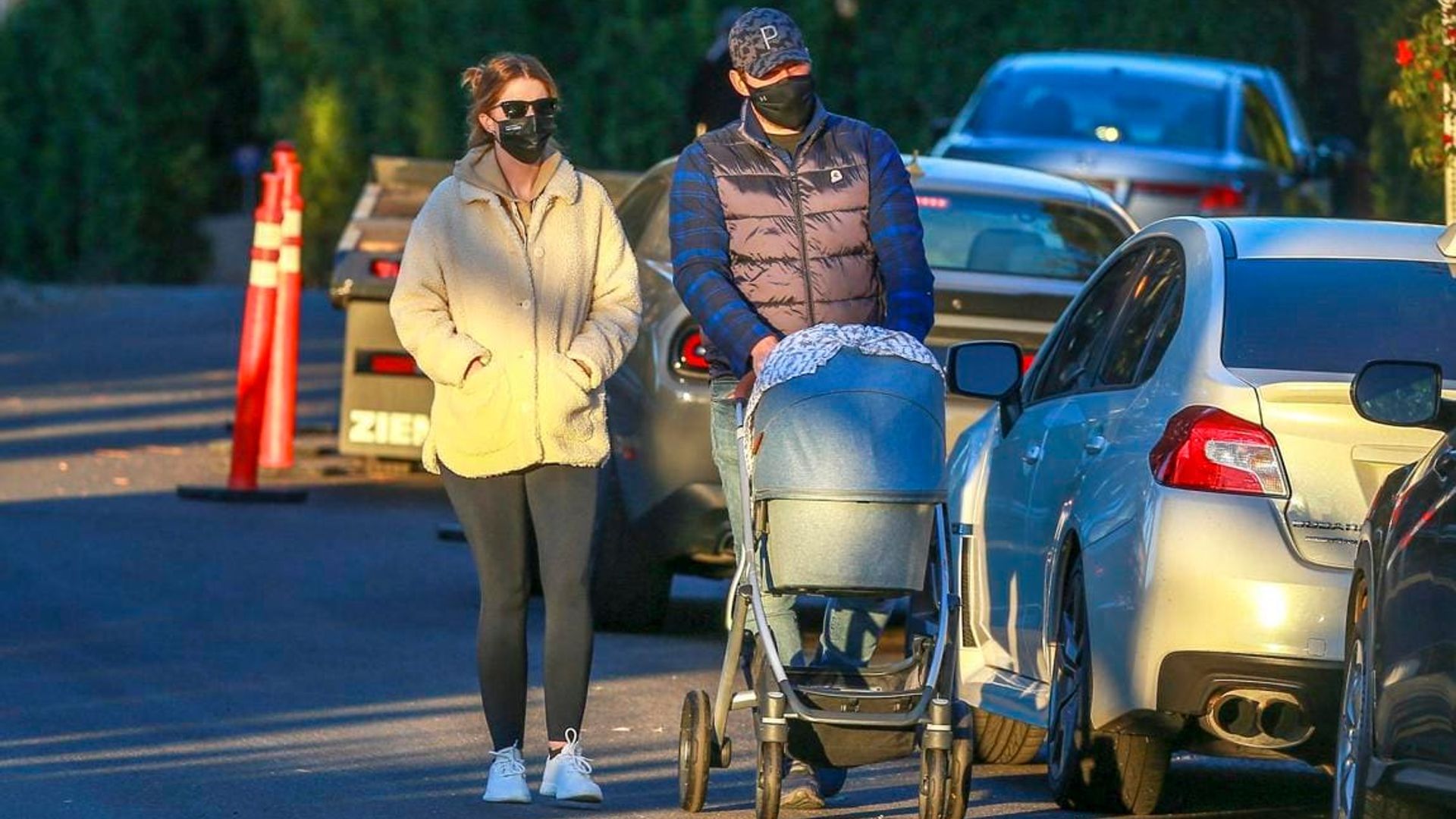 Chris Pratt and Katherine Schwarzenegger take their first outing with brand new baby