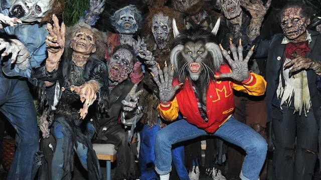 Heidi Klum's reign as Halloween Queen proved true as her grand entrance included a dance routine to Michael Jackson's <i>Thriller</i>. Accompanied by zombies, the <i>America's Got Talent</i> judge arrived in style to the Magic Hour Rooftop Bar & Lounge at Moxy Times Square for the Party City and Svedka bash.
Throughout the day, Heidi teased her costume and showed the process of turning into the werewolf. Inside, she partied with Mike Myers, Zac Posen and more.
Photo: Getty Images