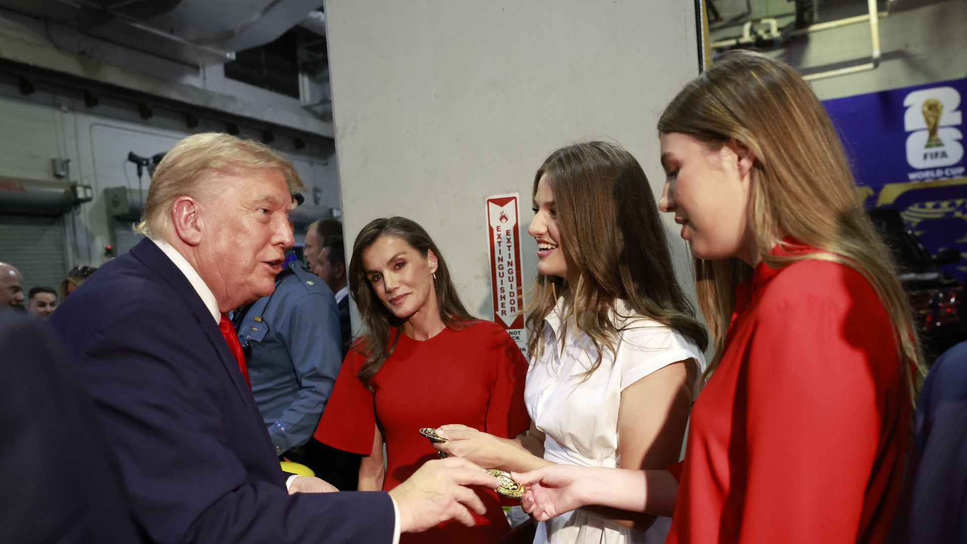 Donald and Melania Trump's private meeting with King Felipe and Queen Letizia after Spain's World Cup victory [Photos]