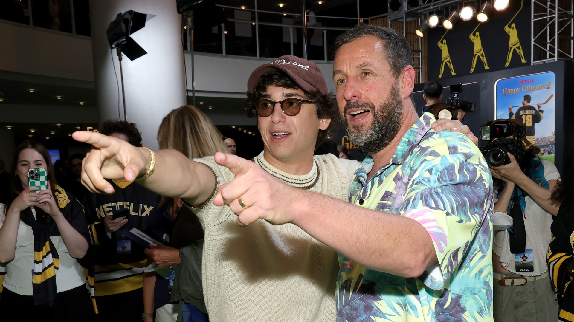 SNL's Marcello Hernández introduces girlfriend Ana Amelia Cabral during 'Happy Gilmore 2' premiere