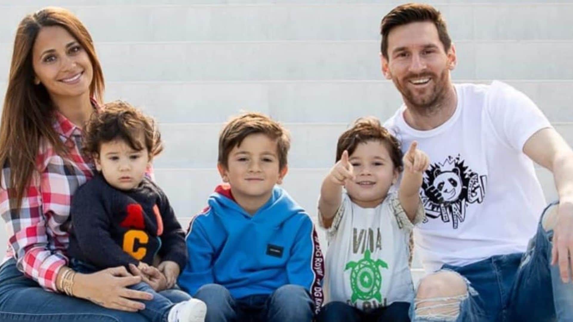 You have to see Leo Messi son's adorable reaction after cheering the opposing team