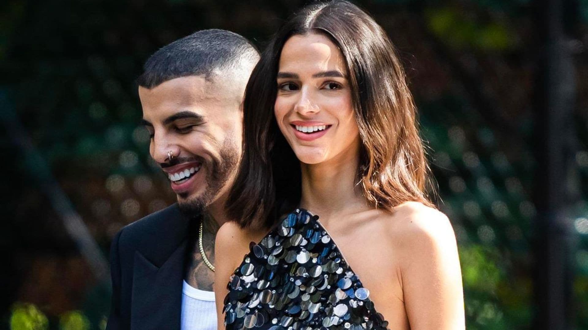 Rauw Alejandro and Bruna Marquezine look like the perfect pair on set in New York