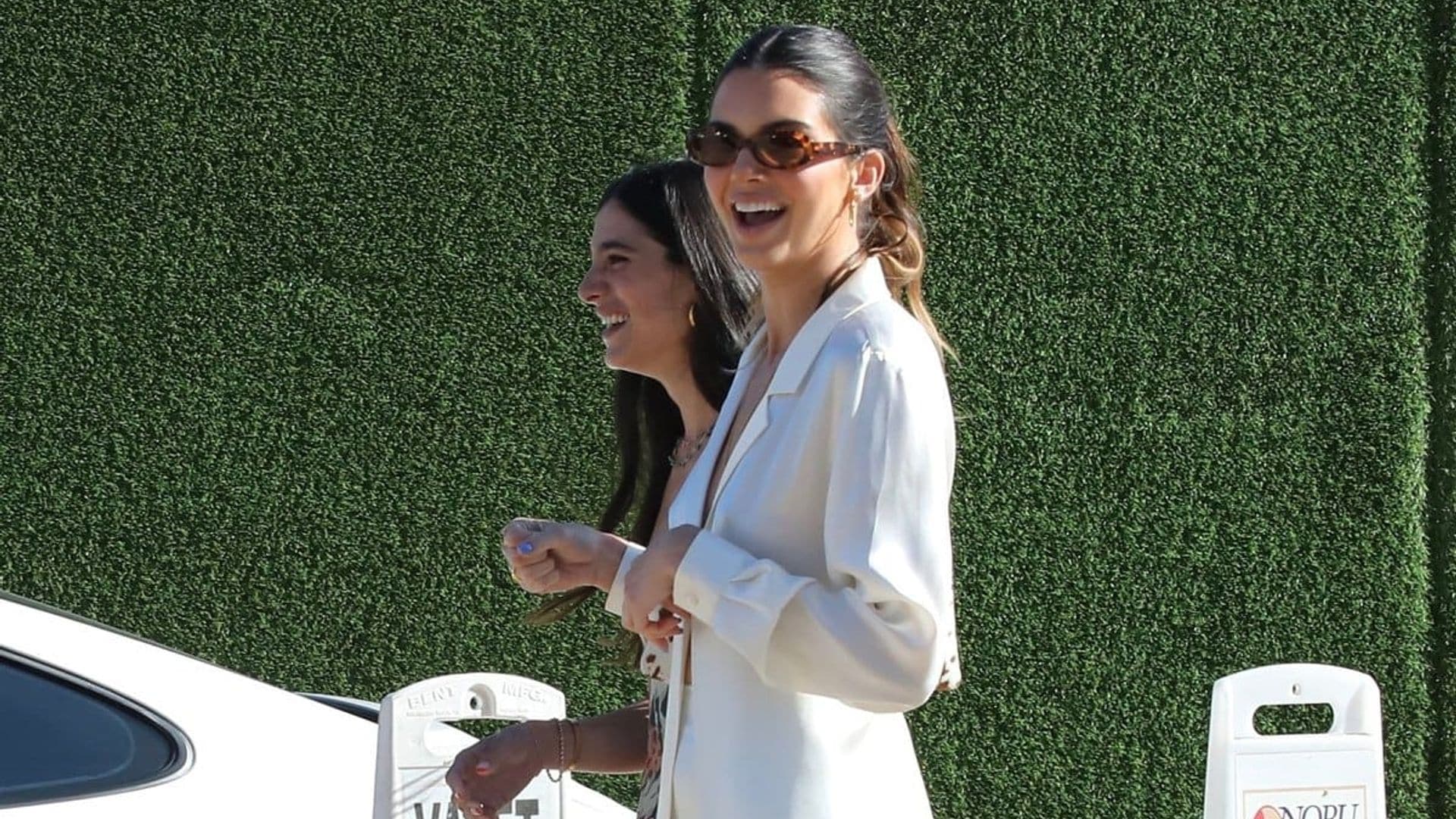 Kendall Jenner’s legs are a mile long in all-white ensemble