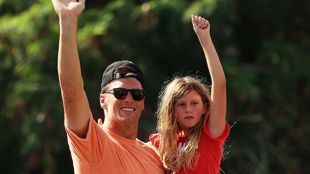 Tom Brady and Vivian in February 2021