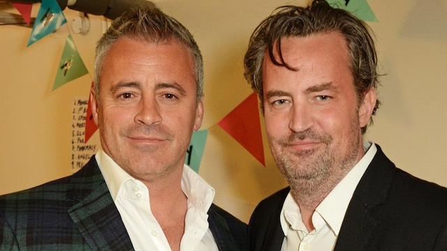Matt LeBlanc Visits Matthew Perry Backstage At "The End Of Longing" In London