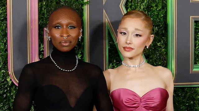 NEW YORK, NEW YORK - NOVEMBER 14: Cynthia Erivo and Ariana Grande attend the NYC premiere of "Wicked" at Museum of Modern Art on November 14, 2024 in New York City. (Photo by Taylor Hill/FilmMagic) 