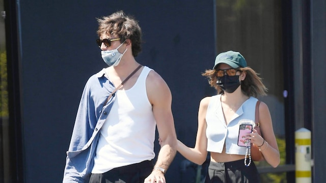 Kaia Gerber and Jacob Elordi on a coffee run
