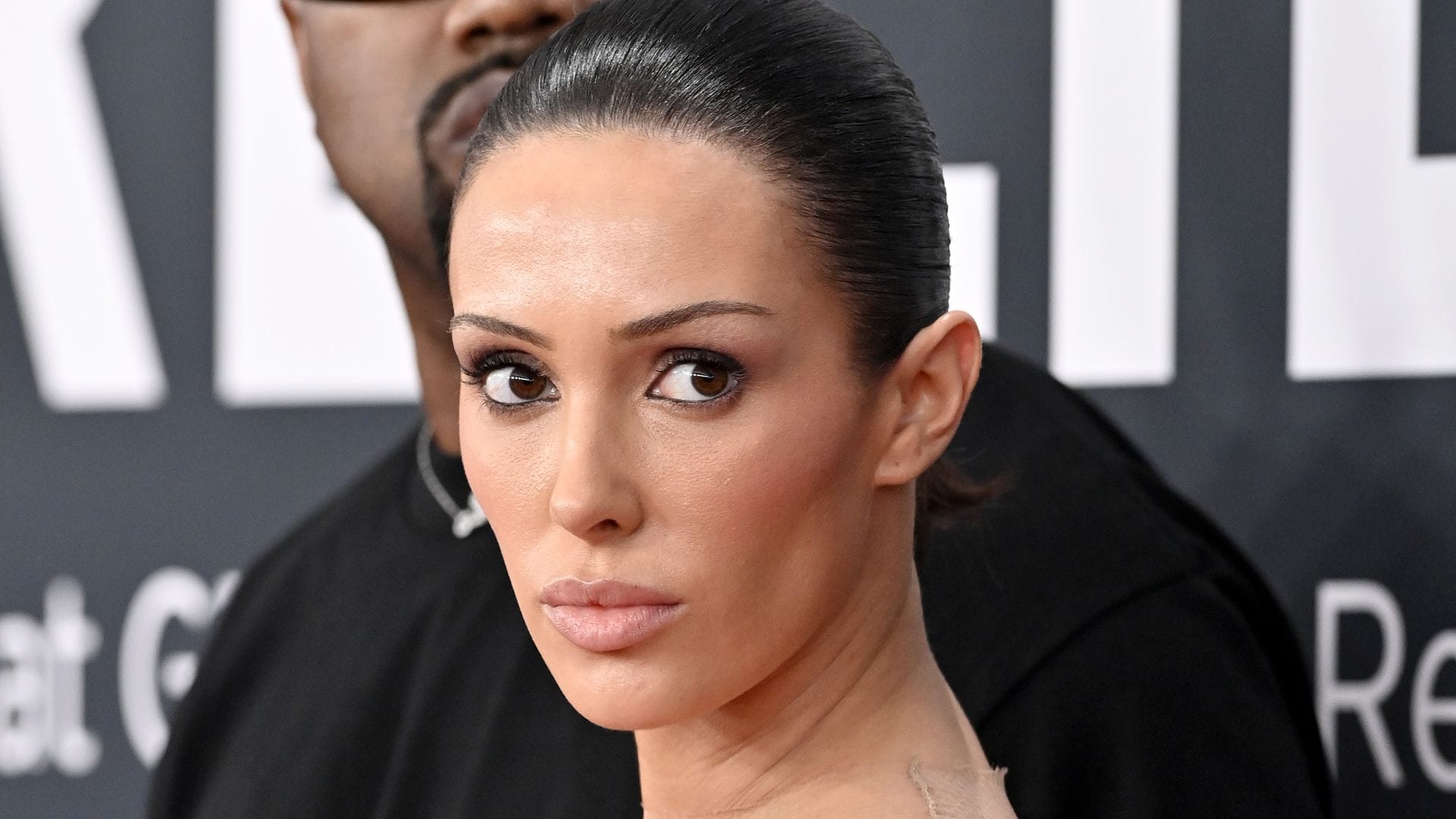 LOS ANGELES, CALIFORNIA - FEBRUARY 02: (FOR EDITORIAL USE ONLY) (EDITOR'S NOTE: Image contains nudity) Kanye West and Bianca Censori attend the 67th GRAMMY Awards at Crypto.com Arena on February 02, 2025 in Los Angeles, California. (Photo by Axelle/Bauer-Griffin/FilmMagic)