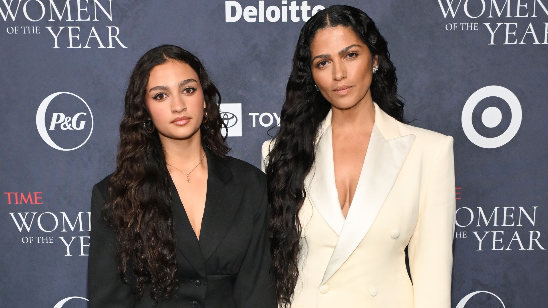 Camila and Vida McConaughey twin in matching red carpet looks during rare mother-daughter outing