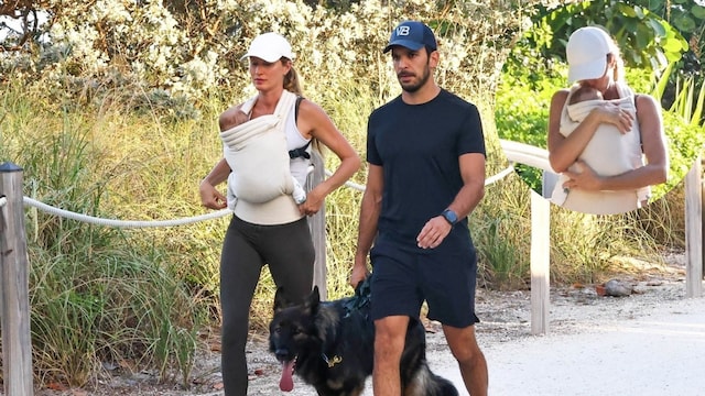Gisele Bundchen and Joaquim Valente with their baby 