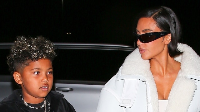 Skipping the Grammys, Kim Kardashian opts for a cozy dinner and movie night with her son Saint. The businesswoman dresses all in white with a fur coat, bodysuit, and matching oversized pants. Meanwhile, her ex-husband Kanye West and his wife Bianca Censori turn heads at the awards show.