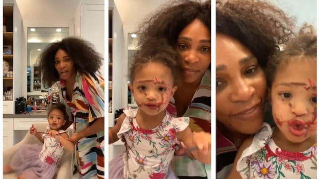 Serena Williams and daughter Olympia beauty moment