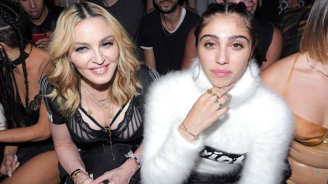 Madonna and Lourdes Maria Ciccone Leon in the front row 