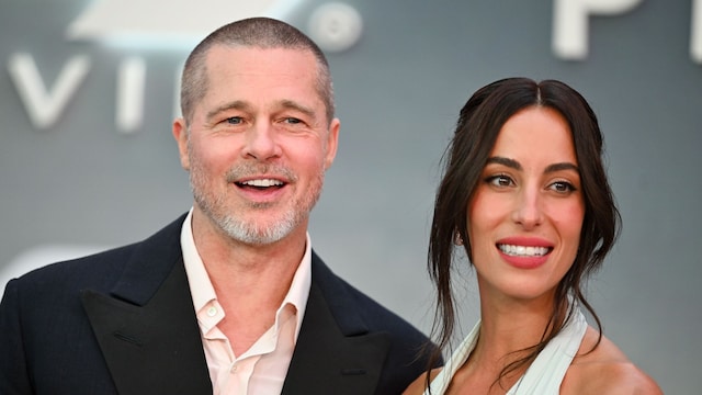 Brad Pitt and Ines de Ramon match in blue after NY red carpet debut