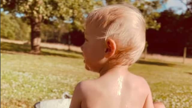 James Middleton's son Inigo takes bath in bucket