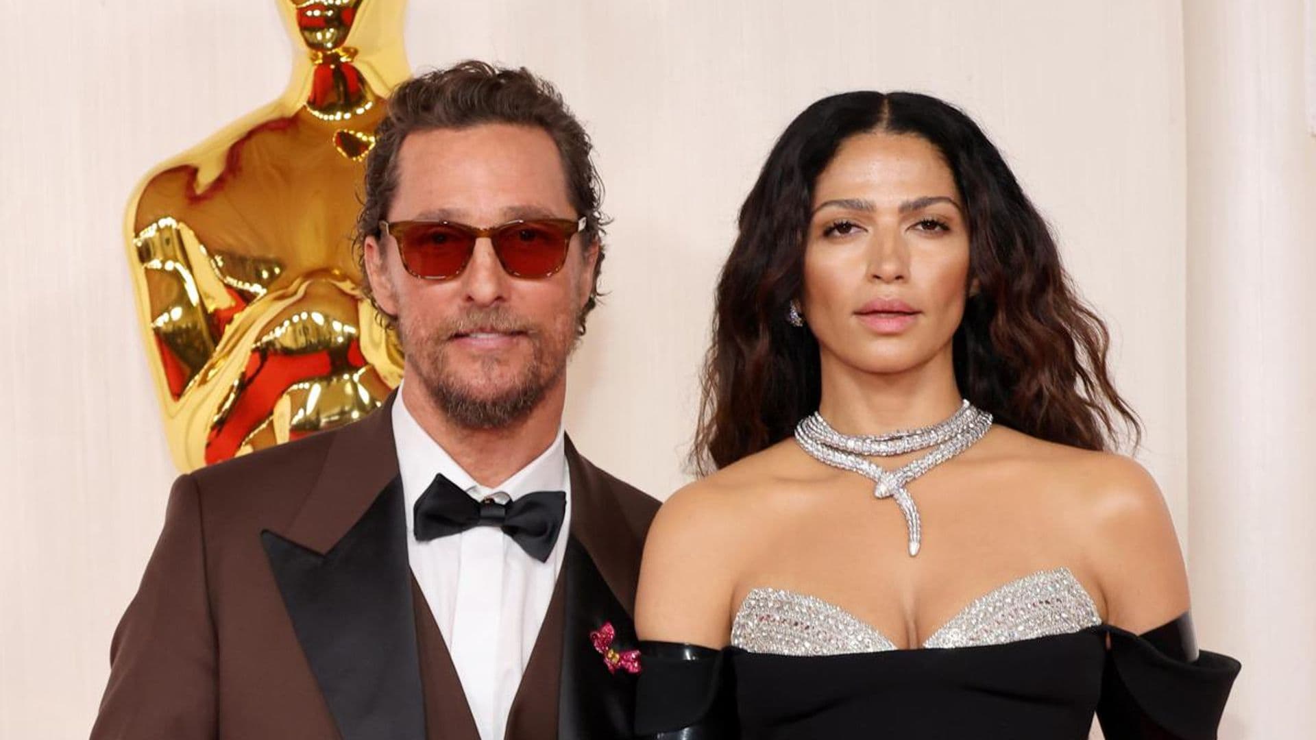 Matthew McConaughey and Camila Alves stun in Versace at the Oscars