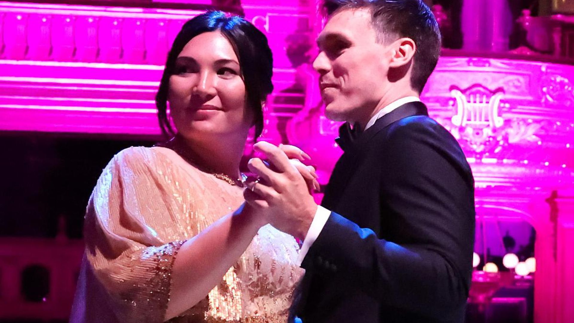 Princess Stephanie’s daughter-in-law glitters in gold at ball in Monaco