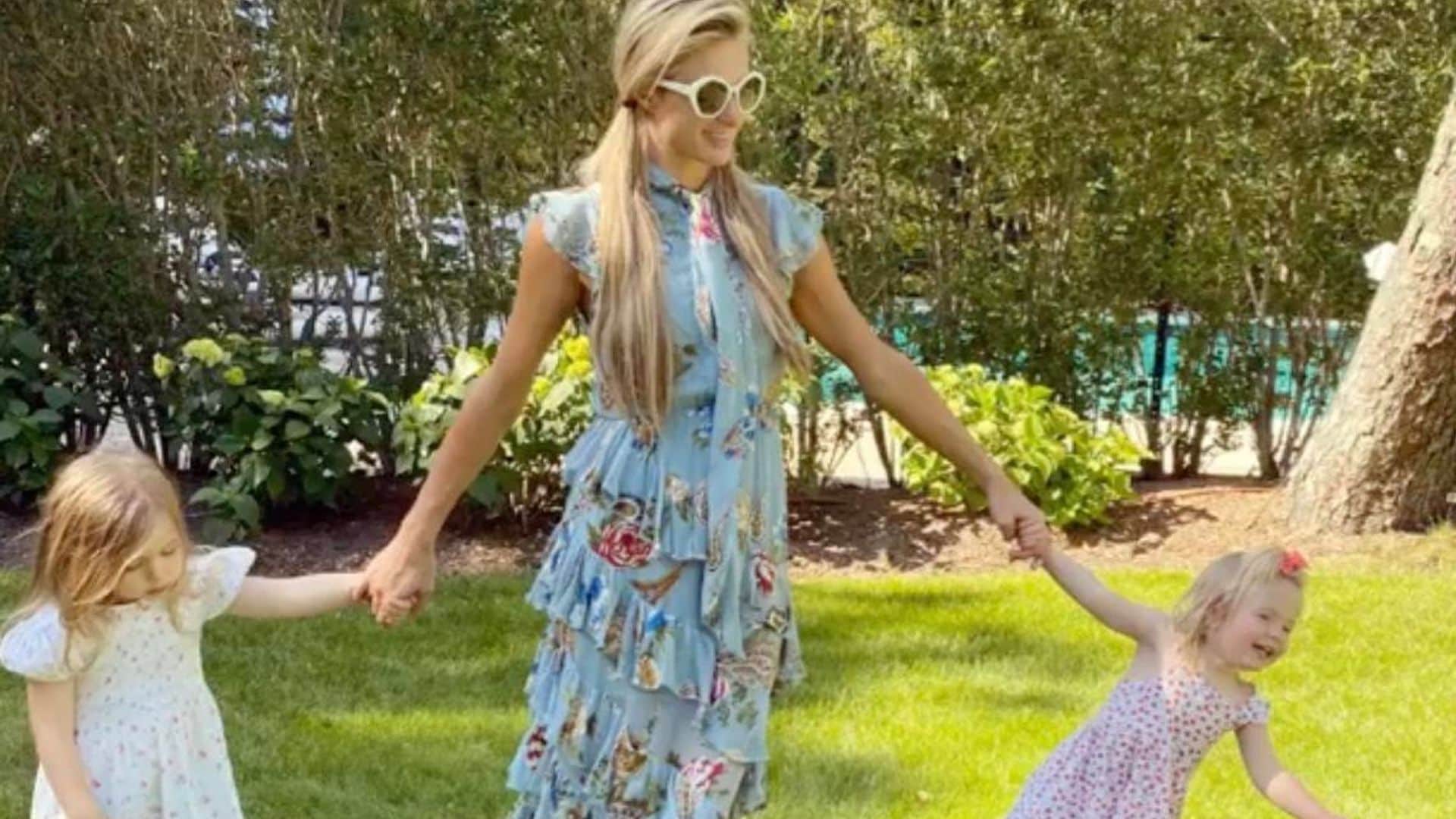 ‘Auntie’ Paris Hilton reunites with sister Nicky and adorable nieces in the Hamptons