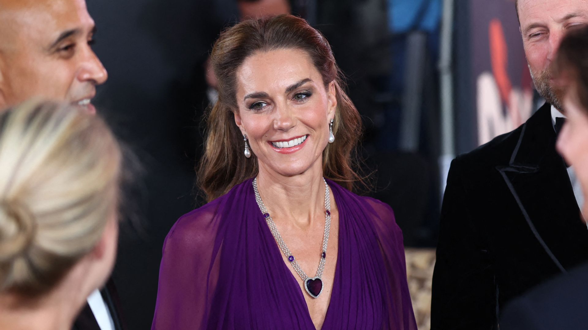Princess Kate steps out in purple gown with a 103-year-old royal jewel rarely seen in public