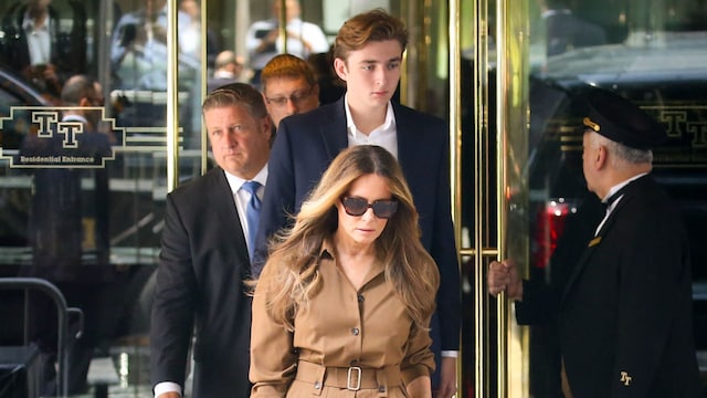 Melania and Barron Trump make their wait to Florida to support Donald Trump during election night
