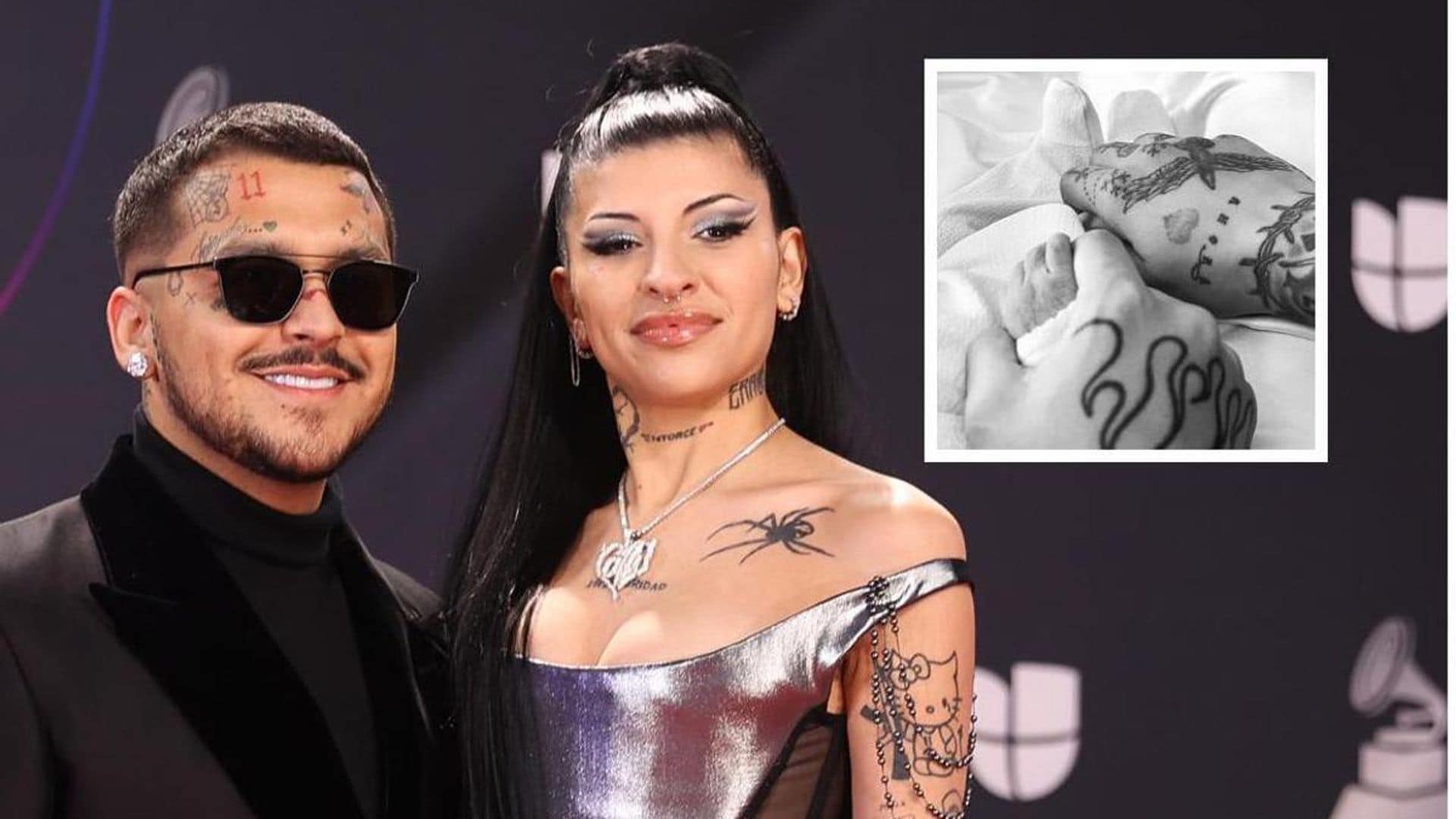 Christian Nodal and Cazzu welcome their new baby girl! See the sweet announcement