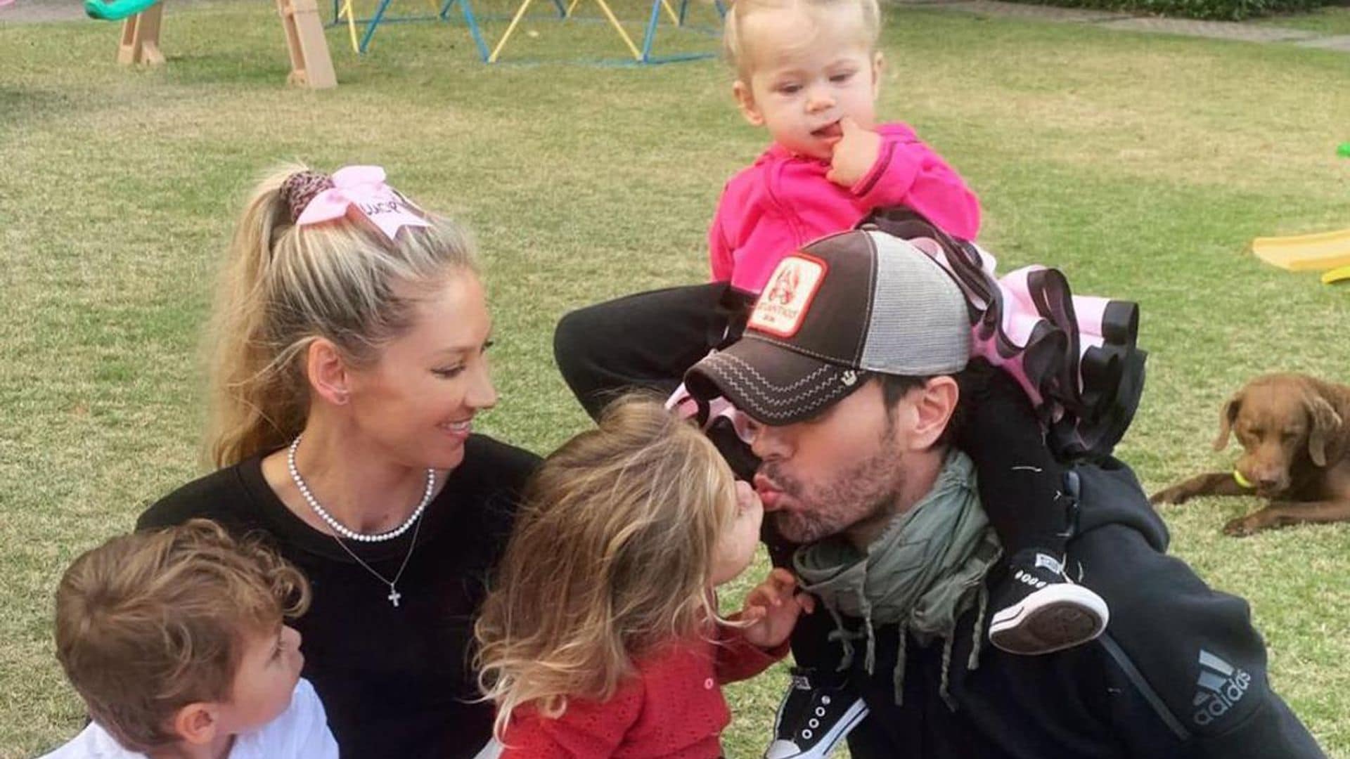 Enrique Iglesias’ partner Anna Kournikova shares a rare family photo for his birthday