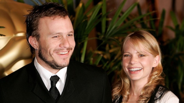 Heath Ledger and Michelle Williams at the 2006 Oscars nominees luncheon
