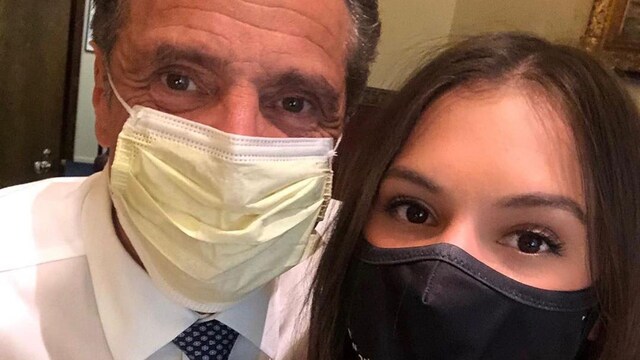 Andrew Cuomo with her daughter