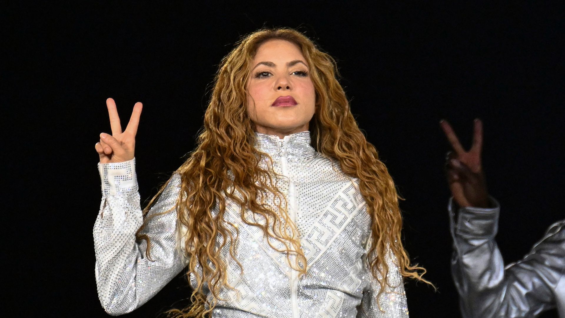 Colombian singer Shakira performs onstage during the worldwide 'Las Mujeres ya no Lloran' tour at the Pascual Guerrero Stadium in Cali, Colombia on October 26, 2025. (Photo by JOAQUIN SARMIENTO / AFP via Getty Images)