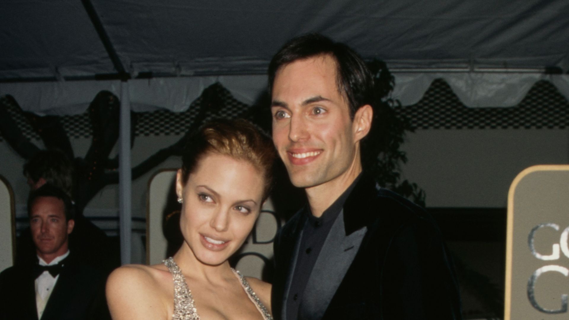 Angelina Jolie and James Haven during the 56th Annual Golden Globe Awards at the Beverly Hilton Hotel in Beverly Hills, California, United States, 24th January 1999. (Photo by Vinnie Zuffante/Getty Images)