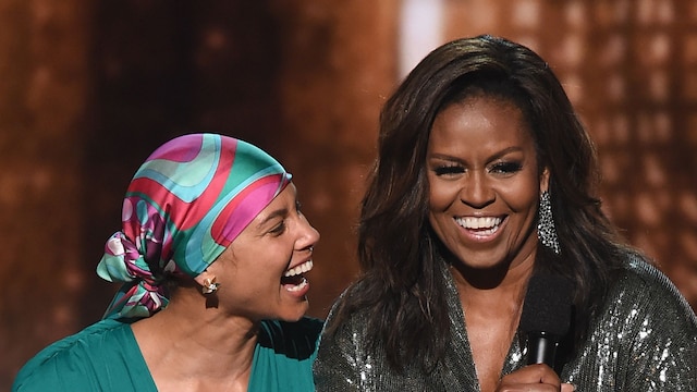Alicia Keys and Michelle Obama